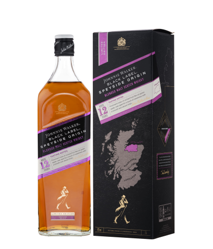 Fles blended Scotch van Johnnie Walker, op voorraad bij slijterij t Bockje in Bathmen