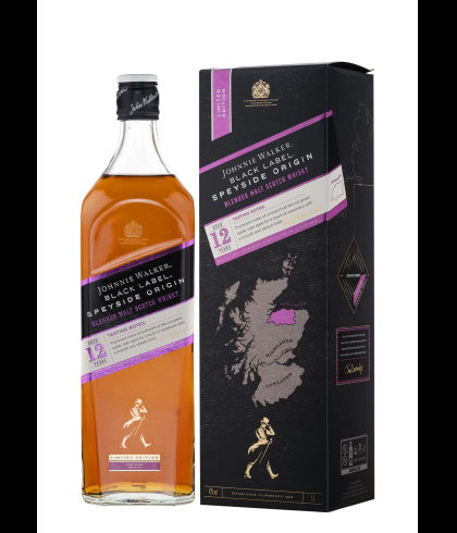 Fles blended Scotch van Johnnie Walker, op voorraad bij slijterij t Bockje in Bathmen