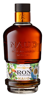 Fles Naud Ron Colombia Añejo 10 Años, rum, op voorraad bij slijterij ’t Bockje in Bathmen