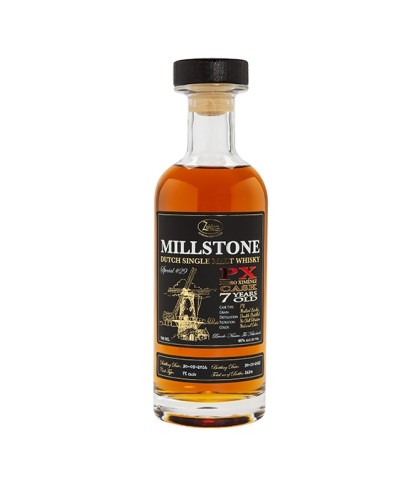 Fles Millstone Special #29 Pedro Ximenez 7 Years Old 2016, Nederlandse whisky van Zuidam Distillers, op voorraad bij slijterij t Bockje in Bathmen