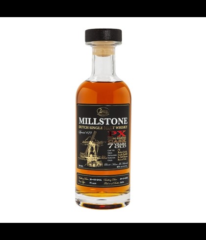 Fles Millstone Special #29 Pedro Ximenez 7 Years Old 2016, Nederlandse whisky van Zuidam Distillers, op voorraad bij slijterij t Bockje in Bathmen