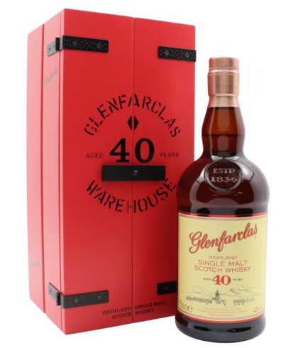Fles Glenfarclas 40 Years Old, single malt whisky, op voorraad bij slijterij t Bockje in Bathmen