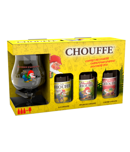 Geschenk Brasserie d'Achouffe La Chouffe Ontdekkingspakket van La Chouffe, bij slijterij ’t Bockje in Bathmen