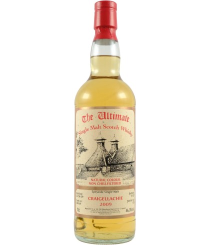 Fles The Ultimate Craigellachie 2009, enkel vat gebotteld door The Ultimate uit Amersfoort, op voorraad bij slijterij t Bockje in Bathmen