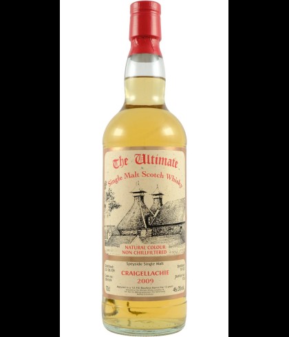 Fles The Ultimate Craigellachie 2009, enkel vat gebotteld door The Ultimate uit Amersfoort, op voorraad bij slijterij t Bockje in Bathmen