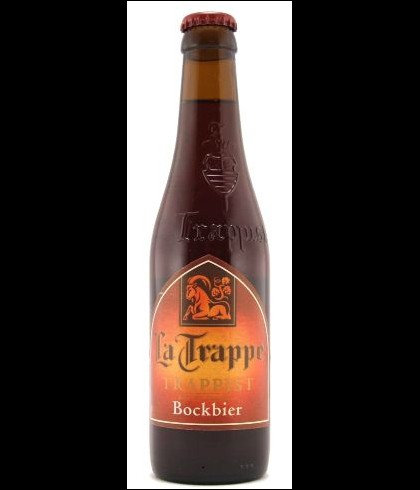 Fles La Trappe Trappist Bock, bier van La Trappe, bij slijterij t Bockje in Bathmen