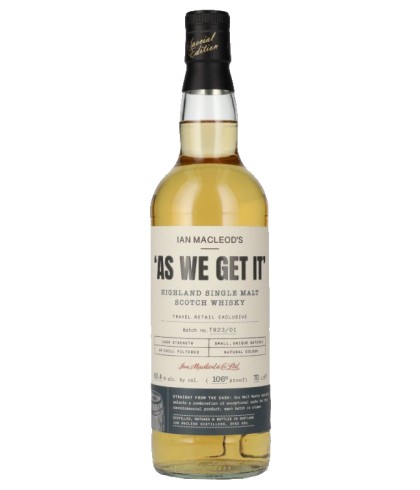 Fles As we get it Highland Cask Strength #TR23/01, whisky, op voorraad bij slijterij ’t Bockje in Bathmen