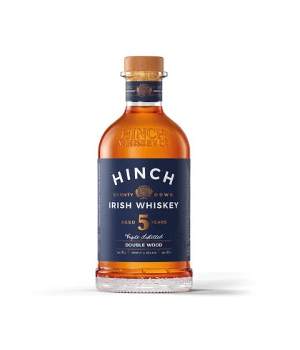 Fles Hinch 5 Years Old Double Wood, single malt whisky, op voorraad bij slijterij t Bockje in Bathmen