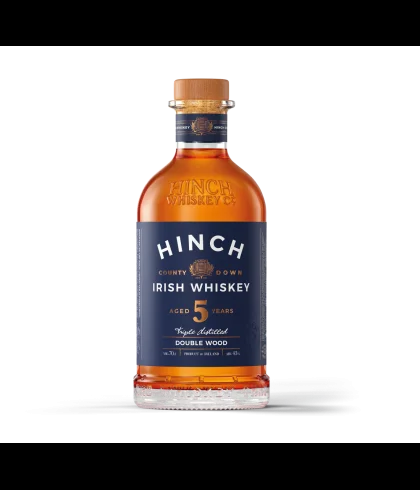Fles Hinch 5 Years Old Double Wood, single malt whisky, op voorraad bij slijterij t Bockje in Bathmen