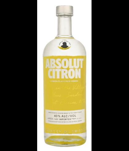 Fles Absolut Citron, wodka, op voorraad bij slijterij t Bockje in Bathmen