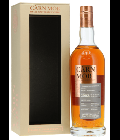 Fles C&agrave;rn M&ograve;r Orkney 22 Years Old 2002, single malt whisky, op voorraad bij slijterij t Bockje in Bathmen