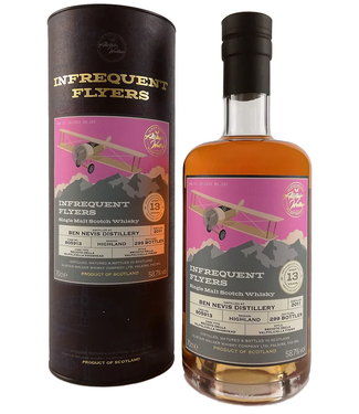 Fles Infrequent Flyers Ben Nevis 13 Years Old 2011, single malt whisky, op voorraad bij slijterij t Bockje in Bathmen