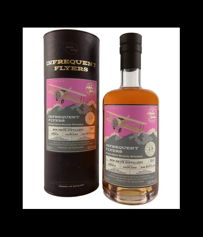 Fles Infrequent Flyers Ben Nevis 13 Years Old 2011, single malt whisky, op voorraad bij slijterij t Bockje in Bathmen
