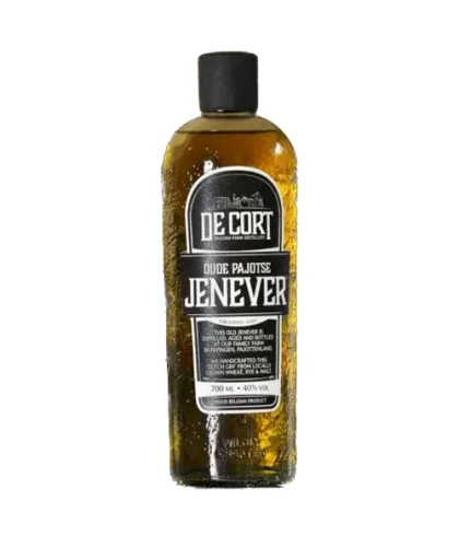 Fles De Cort Oude Pajotse Jenever Vatgerijpt, jenever, bij slijterij t Bockje in Bathmen