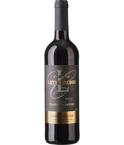 Fles Château Cloitre Lescours Cuvée Valentine Saint-Émilion, wijn op voorraad bij slijterij t Bockje in Bathmen