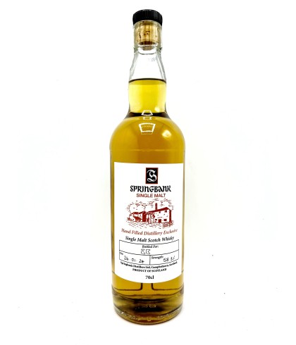 Fles Spingbank Handfilled Distillery Exclusive 2024 58%, whisky, op voorraad bij slijterij ’t Bockje in Bathmen