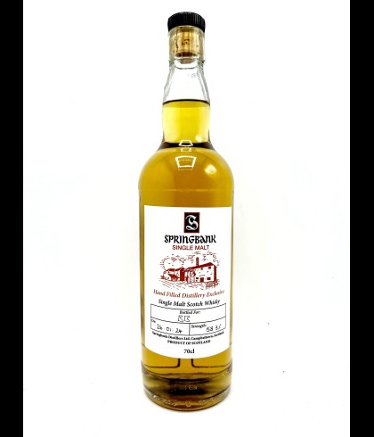 Fles Spingbank Handfilled Distillery Exclusive 2024 58%, whisky, op voorraad bij slijterij ’t Bockje in Bathmen