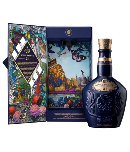 Fles Royal Salute 21 Years Old Signature Blend, single malt whisky, op voorraad bij slijterij t Bockje in Bathmen