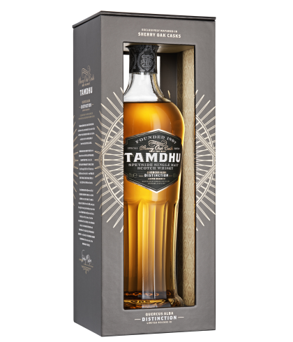 Fles Tamdhu Distinction Quercus Alba, Speyside single malt whisky uit Knockando, bij slijterij ’t Bockje in Bathmen