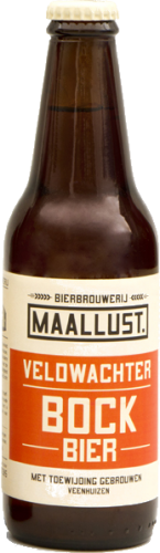 Fles Maallust Veldwachter Bock, bier van Maallust, bij slijterij ’t Bockje in Bathmen