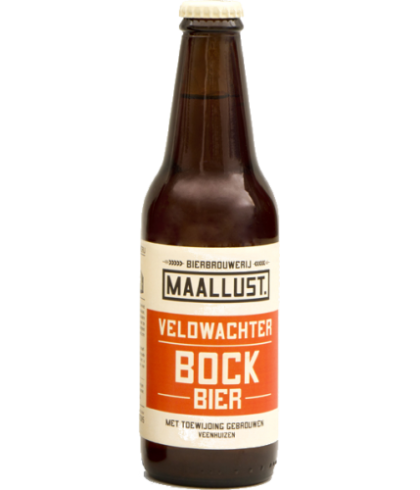 Fles Maallust Veldwachter Bock, bier van Maallust, bij slijterij t Bockje in Bathmen