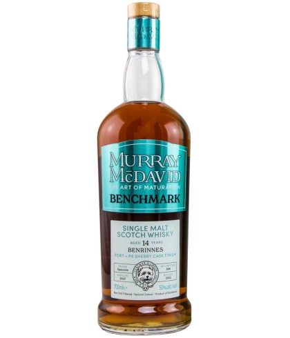 Fles Murray McDavid Benchmark Benrinnes 14Y, single malt whisky, op voorraad bij slijterij t Bockje in Bathmen