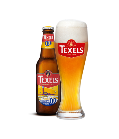 Alcoholvrije drank Texels Skuumkoppe 0.0% van Texels, bij slijterij ’t Bockje in Bathmen