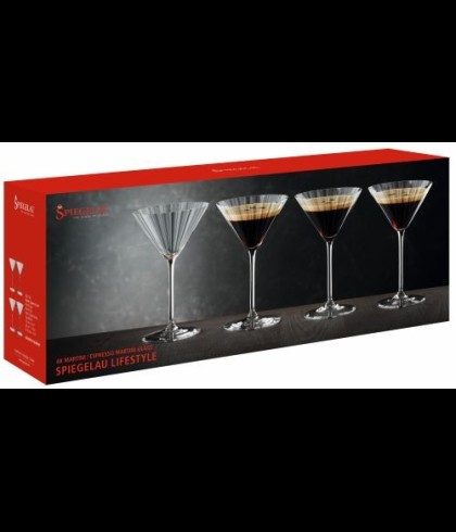 Spiegelau Martiniglazen (set van 4), fles bij slijterij t Bockje in Bathmen