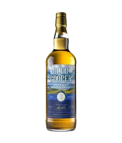 Fles Glen Cooper 5Y Teaninich, whisky, bij slijterij t Bockje in Bathmen