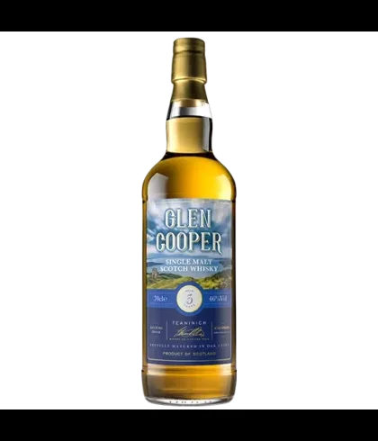 Fles Glen Cooper 5Y Teaninich, whisky, bij slijterij t Bockje in Bathmen
