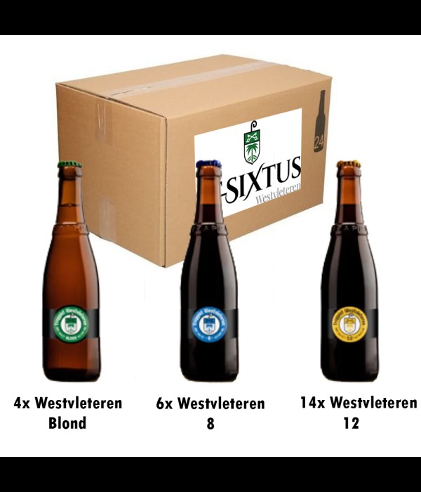 Abdij St-Sixtus Westvleteren mixdoos 24 flessen bij t Bockje in Bathmen