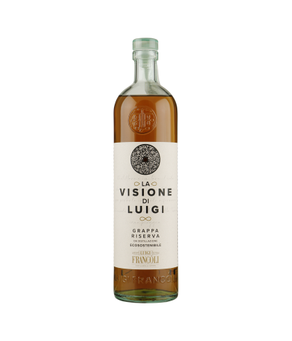 Grappa Francoli Grappa Riserva La Visione Di Luigi van Francoli, bij slijterij ’t Bockje in Bathmen