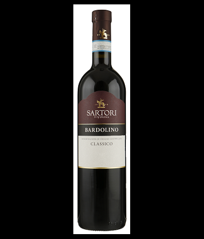 Fles Sartori Bardolino Classico DOC, wijn op voorraad bij slijterij t Bockje in Bathmen