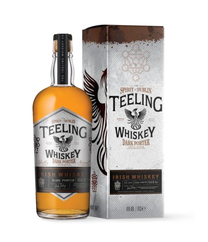 Fles Teeling Whiskey Dark Porter Small Batch Collaboration, Ierse whiskey uit Dublin, op voorraad bij slijterij t Bockje in Bathmen