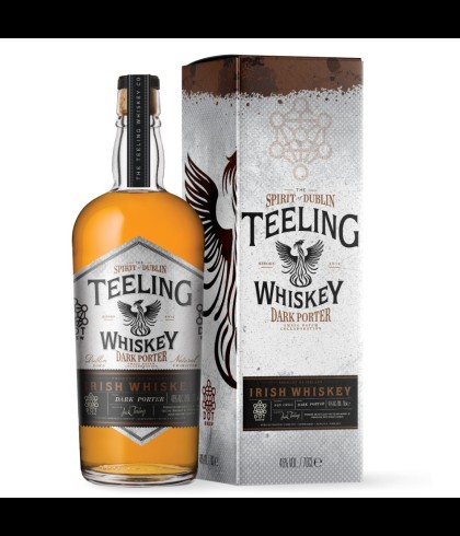 Fles Teeling Whiskey Dark Porter Small Batch Collaboration, Ierse whiskey uit Dublin, op voorraad bij slijterij t Bockje in Bathmen