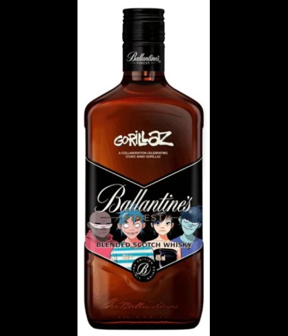 Fles Ballantine&rsquo;s Finest Gorillaz Edition, single malt whisky, op voorraad bij slijterij t Bockje in Bathmen