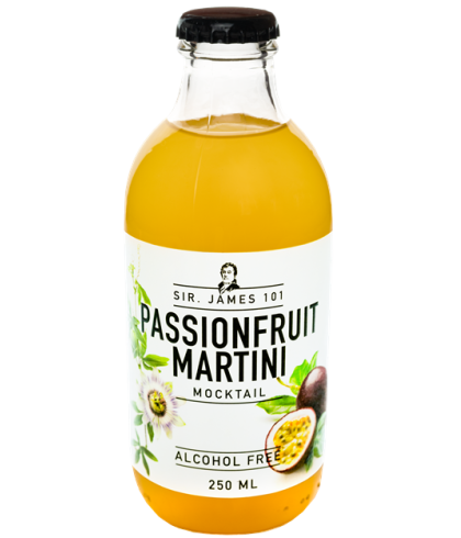 Alcoholvrije drank Sir. James 101 Passionfruit Martini van Sir. James 101, bij slijterij ’t Bockje in Bathmen