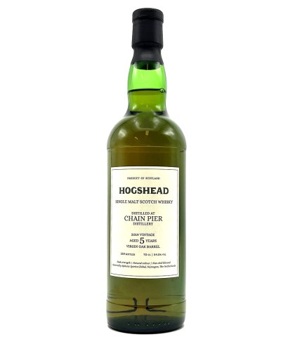 Fles Hogshead 5 Years Ols Chain Pier 2019, whisky, bij slijterij t Bockje in Bathmen
