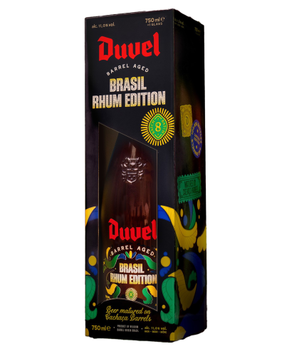 Fles Duvel Barrel Aged Nr.8 Brasil Rhum Edition + Glas, bier van Duvel, bij slijterij t Bockje in Bathmen