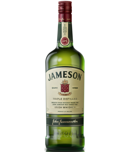 Fles Iers whiskey van Jameson, op voorraad bij slijterij t Bockje in Bathmen