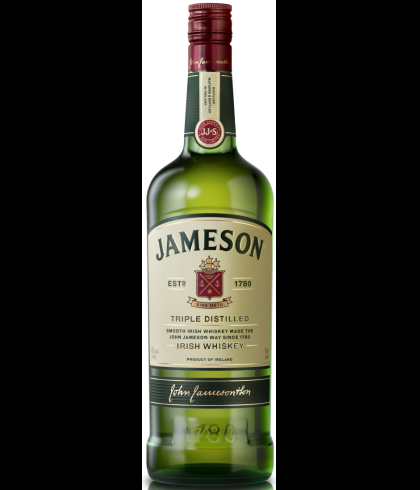 Fles Iers whiskey van Jameson, op voorraad bij slijterij t Bockje in Bathmen