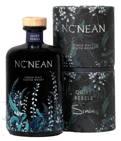 Fles Ncnean Quiet Rebels Simon, Schotse biologische single malt, op voorraad bij slijterij t Bockje in Bathmen