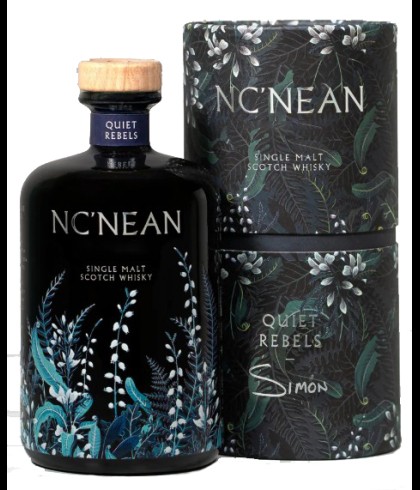 Fles Ncnean Quiet Rebels Simon, Schotse biologische single malt, op voorraad bij slijterij t Bockje in Bathmen