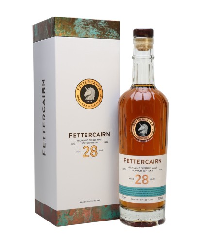 Fles Fettercairn 28 Years Old, single malt whisky, op voorraad bij slijterij t Bockje in Bathmen