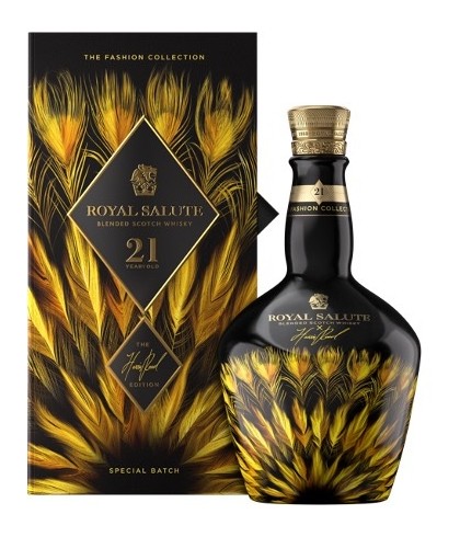 Fles Royal Salute 21 Years Old Harris Reed Edition Yellow Flagon, whisky, bij slijterij ’t Bockje in Bathmen