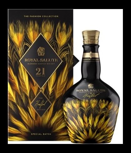 Fles Royal Salute 21 Years Old Harris Reed Edition Yellow Flagon, whisky, bij slijterij ’t Bockje in Bathmen