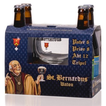ST. Bernardus Geschenksverpakking 4x33cl + Glas