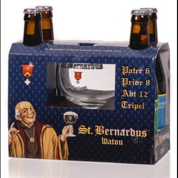 ST. Bernardus Geschenksverpakking 4x33cl + Glas