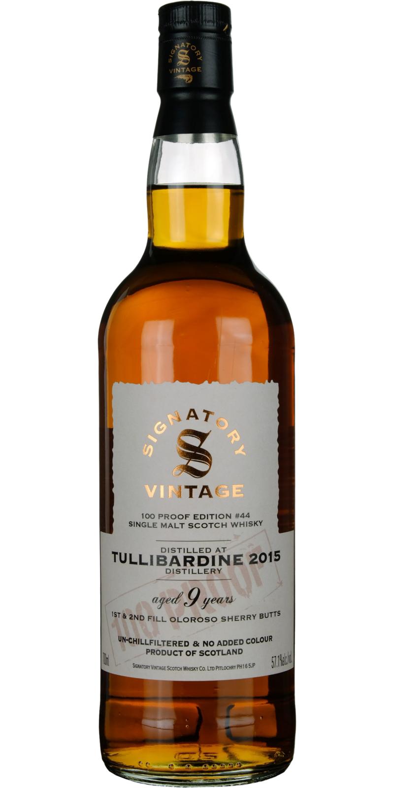Fles Signatory Vintage Tullibardine 2015 9 Years Old, Schotse single malt whisky uit Blackford, op voorraad bij slijterij t Bockje in Bathmen