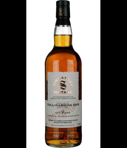 Fles Signatory Vintage Tullibardine 2015 9 Years Old, Schotse single malt whisky uit Blackford, op voorraad bij slijterij t Bockje in Bathmen